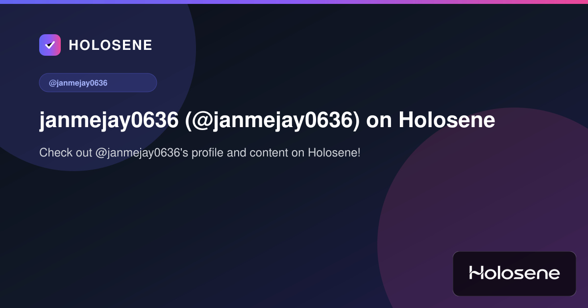janmejay0636 (@janmejay0636) on Holosene